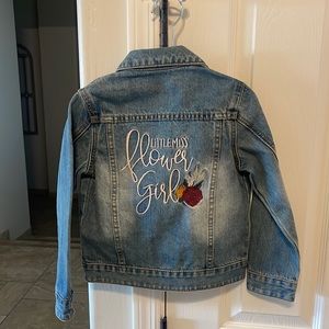 Flower Girl Jean Jacket by David’s Bridal Size 5